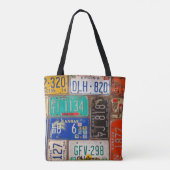 Tote Bag plaques d'immatriculation américaines rouillées (Dos)
