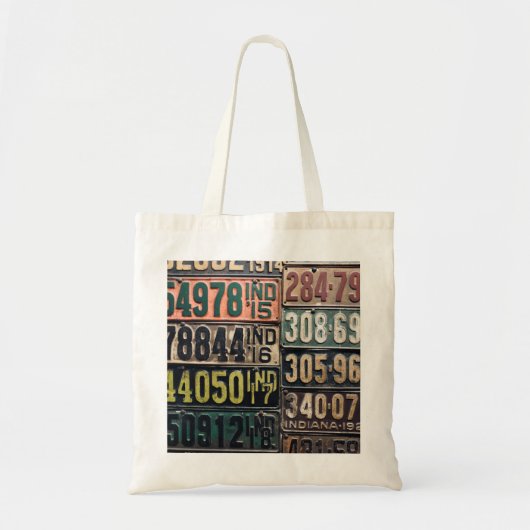 Tote Bag Plaques d'immatriculation vintage (Devant)