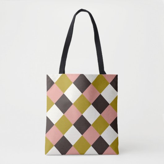Tote Bag Plat d'ivoire au chocolat rose or (Devant)