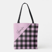 Tote Bag Plat rose moderne personnalisé (Dos)