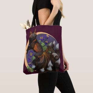 Tote Bag Plateau de Trinket Fleurs Kitsune et Columbine