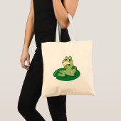 Tote Bag Plâtre Coeur Feuille de grenouille (Devant (produit))
