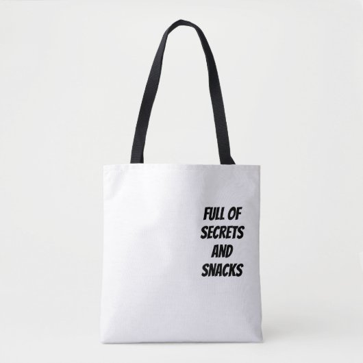 Tote Bag Plein de secrets et de collations (Devant)