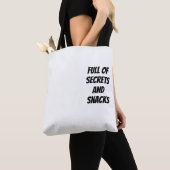 Tote Bag Plein de secrets et de collations (De près)