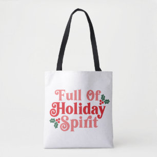 Tote Bag Plein d'esprit de vacances - Typographie festive
