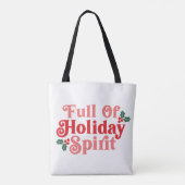 Tote Bag Plein d'esprit de vacances - Typographie festive (Dos)