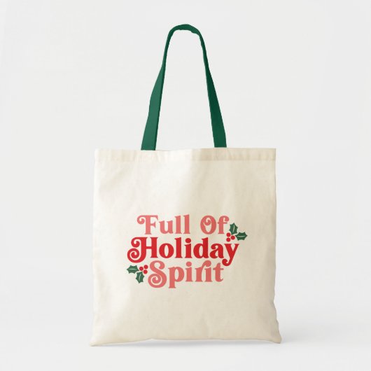 Tote Bag Plein d'esprit de vacances - Typographie festive (Devant)