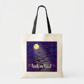 Tote Bag Pleine lune à tiques ou à traiter et chauves-souri (Devant)