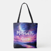 Tote Bag Pleine lune céleste étoiles nuages Mariage mystiqu (Dos)