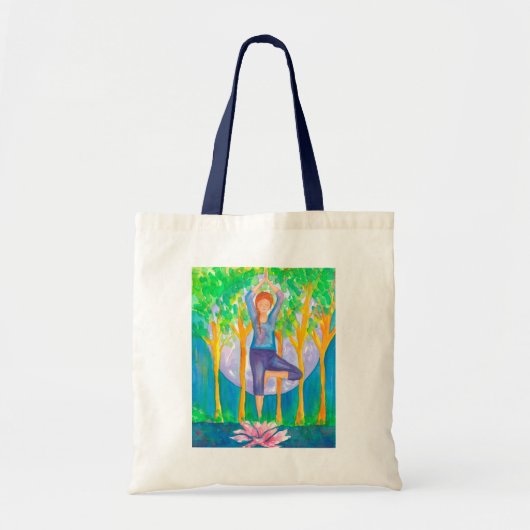 Tote Bag Pleine lune de femme de Yoga (Devant)