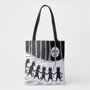 Tote Bag Pleine lune et chats, Louis Wain