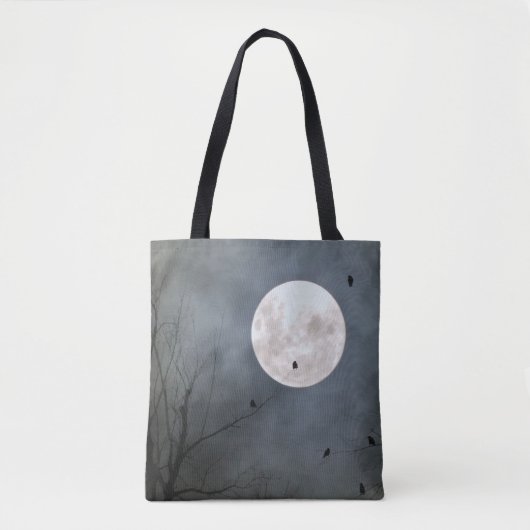 Tote Bag Pleine lune Montée Avec Les Corbeaux (Devant)