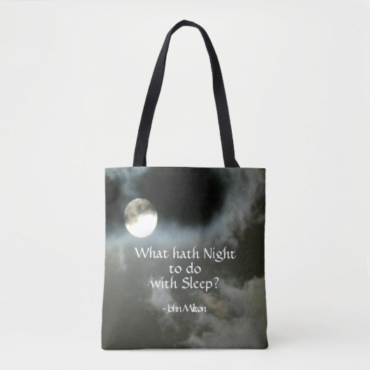 Tote Bag Pleine lune Nighttime Citation Nightshift Personna (Devant)