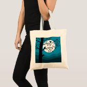 Tote Bag Pleine lune nocturne avec oiseaux (Devant (produit))