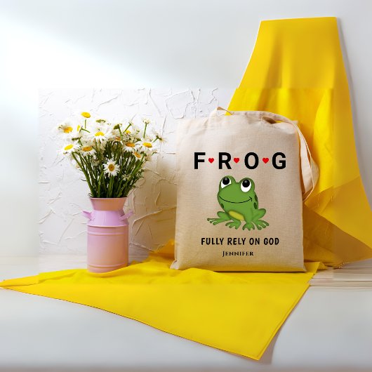 Tote Bag Pleinement Compter Sur Dieu Personnalisé