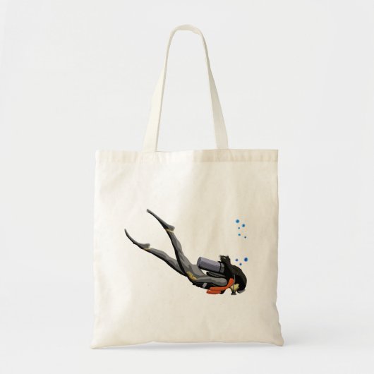Tote Bag Plongée à l'air de femme (Devant)