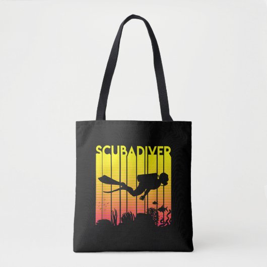 Tote Bag Plongée Plongée Silhouette Plongée Plongée Plongée (Devant)