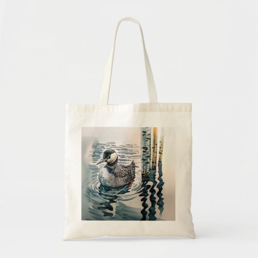 Tote Bag Plongeon élégant sur le lac (Devant)