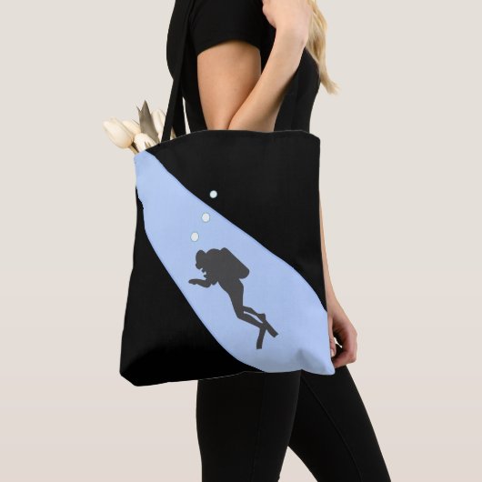 Tote Bag Plongeur gris (De près)