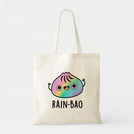 Tote Bag Pluie-bao Funny Arc-en-ciel Dimsum Bao Pun (Devant)