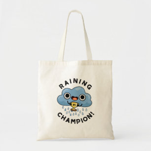 Tote Bag Pluie Champ Funny Pluie Météo Pluie Nuage Pun