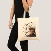 Tote Bag Pluie de grains de café (Devant (produit))