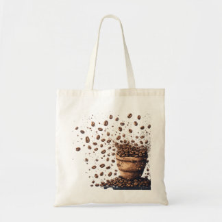 Tote Bag Pluie de grains de café