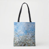 Tote Bag Plum arbre fleurs blanches au printemps (Devant)