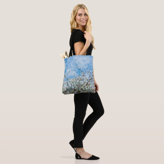 Tote Bag Plum arbre fleurs blanches au printemps