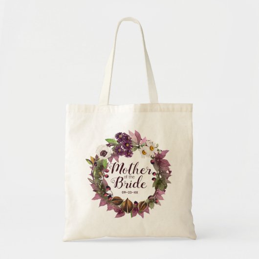 Tote Bag Plum de couronne de mariage de automne Mère de mar (Devant)