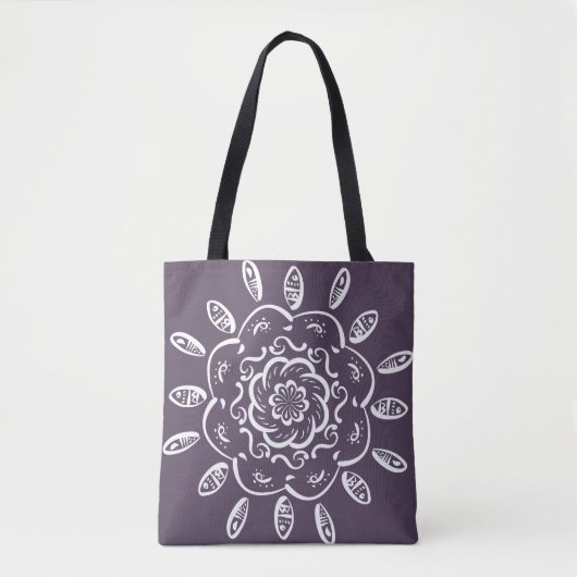 Tote Bag Plum Mandala (Devant)