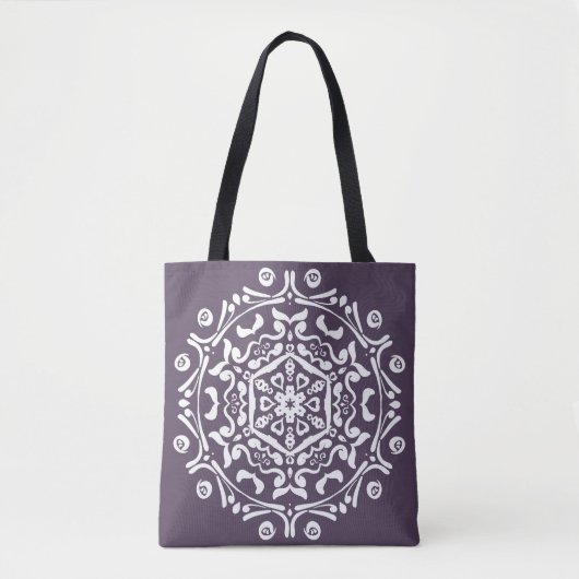 Tote Bag Plum Mandala (Devant)