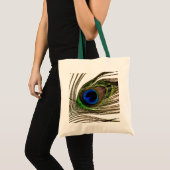 Tote Bag Plume de paon (Devant (produit))