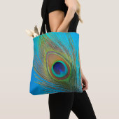 Tote Bag Plume de queue de paon (De près)