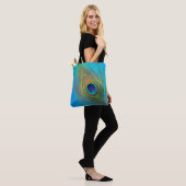 Tote Bag Plume de queue de paon (Sur le modèle)