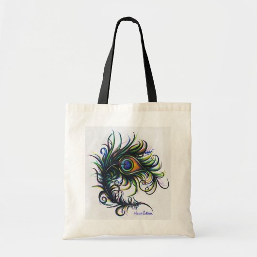 Tote Bag Plume Fourre-tout de paon (Devant)