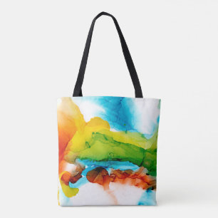 Tote Bag Plume primaire - Aquarelles