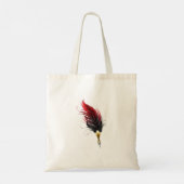 Tote Bag Plume rouge avec pointe en or (Dos)