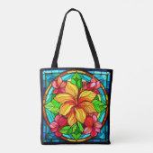 Tote Bag Plumera hawaïenne fleurie thème (Dos)