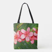 Tote Bag Plumerias rose (Dos)