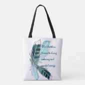 Tote Bag Plumes Bleues (Dos)