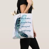 Tote Bag Plumes Bleues (De près)
