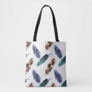Tote Bag Plumes colorées Texture tribale