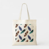Tote Bag Plumes colorées Texture tribale (Dos)