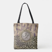 Tote Bag Plumes de Glitterie avec Monogramme Empreinte de l (Dos)