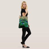 Tote Bag Plumes de paon (Sur le modèle)