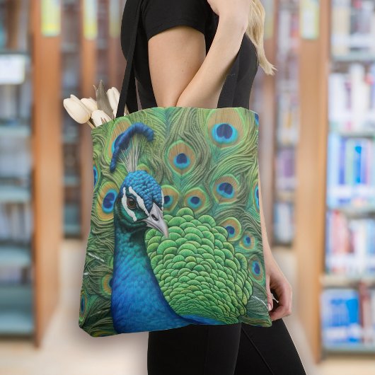 Tote Bag Plumes de paon