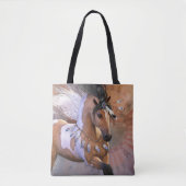 Tote Bag Plumes d'or Fourre-tout (Devant)