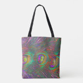 Tote Bag Plumes Peacock Tinsel de Noël (Dos)