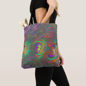 Tote Bag Plumes Peacock Tinsel de Noël (De près)